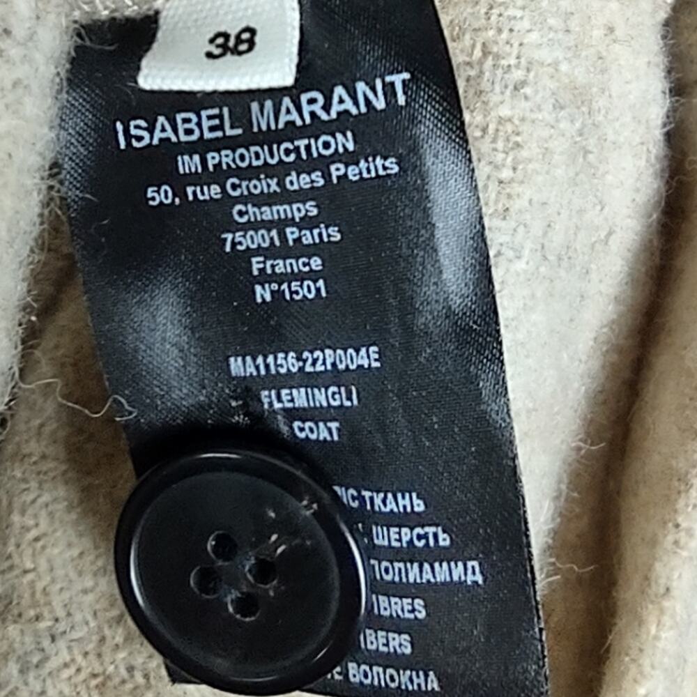 ISABEL MARANT ÉTOILE Fleminigli Fringed Felt Blanket Wool Blend Jacket Size 38 - Picture 7 of 16